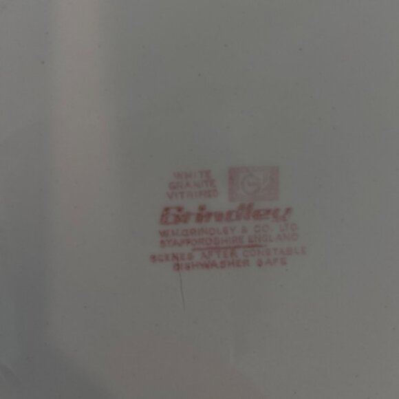 Grindley Vintage Salad Plates Salisbury Cathedral Red & White Trans - Picture 11 of 16